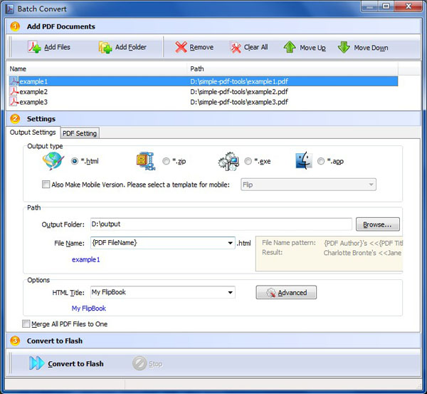 batch convert pdf to flipbook