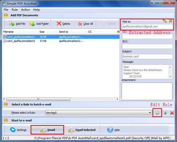 automail PDF at inner address