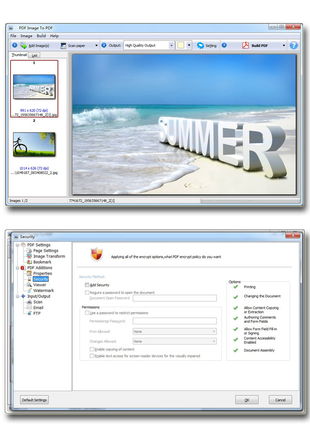 screenshots for simple image to pdf