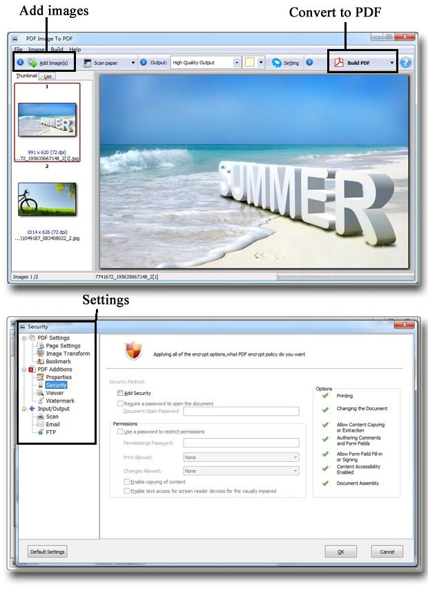 steps for simple image to pdf