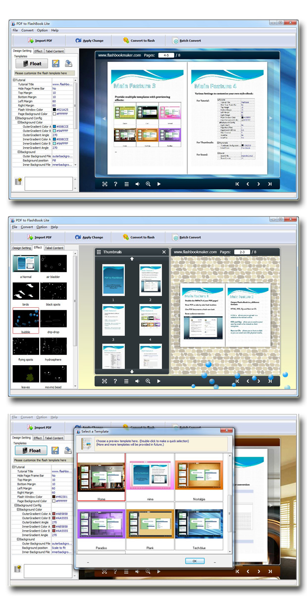 screenshots for simple-pdf-to-flashbook