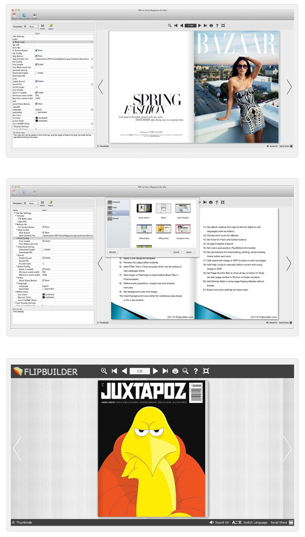 screenshots for simple-pdf-to-flipbook-for-mac