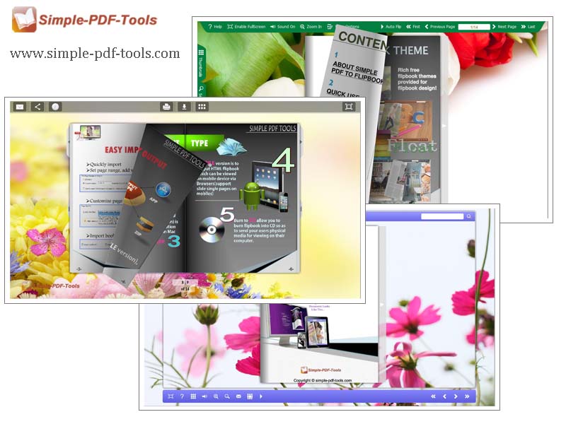 Romantic Flowers Theme for Flipbook screenshot